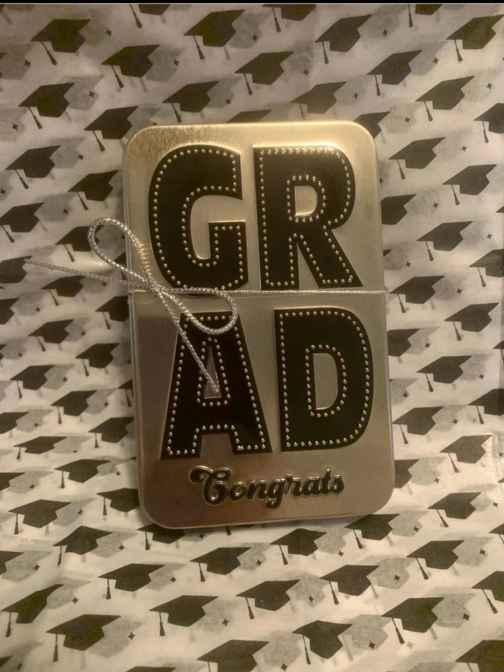 Graduation 'GRAD Congrats' Silver Gift Tin
